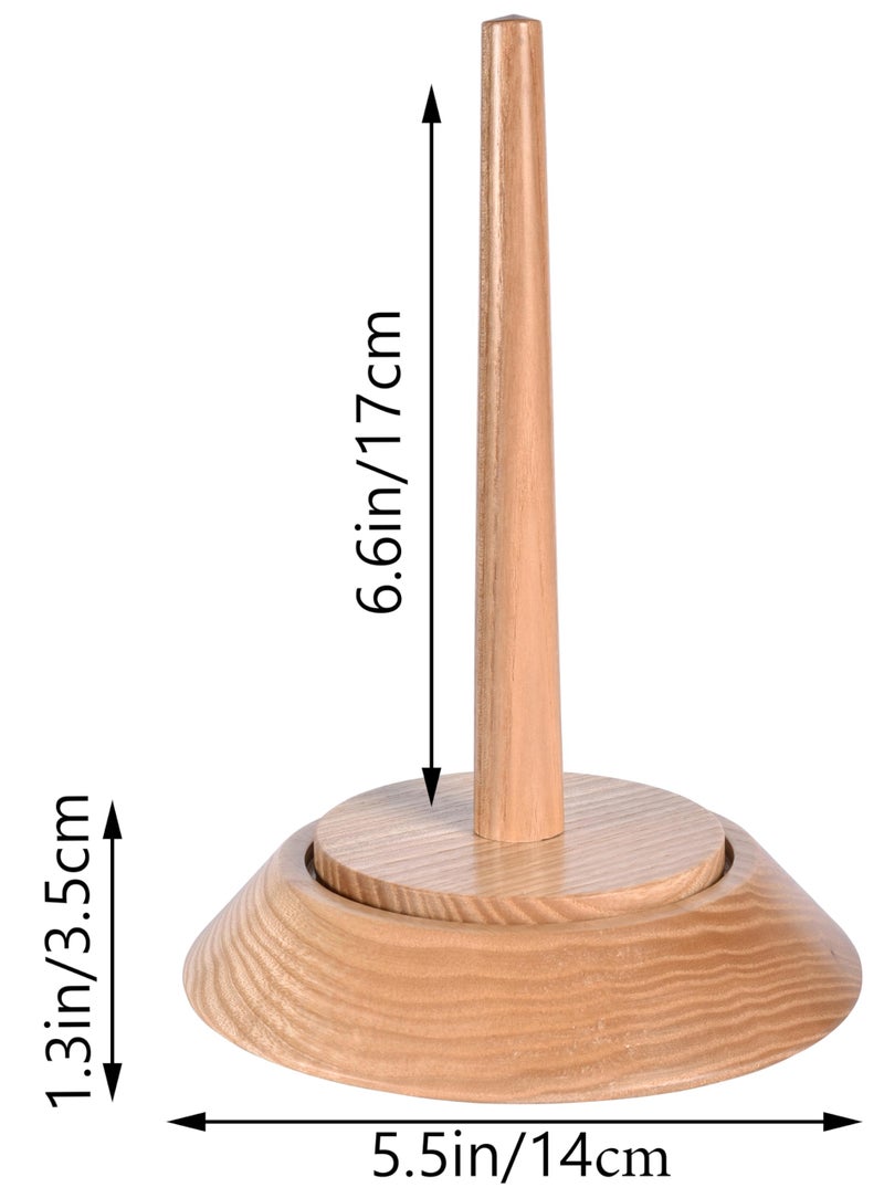 BARVA Portable Chunky Yarn Holder 22 Lb | Smooth Bearing Spinner & Big Rubber Anti Slip Pads for Stability | European Wood Crochet Accessories | Compact Fiber Pro Tools | Top Crafts & Gifts for Women - Image 2